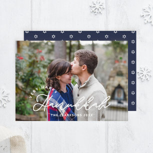 Festiva Tarjeta Hanukkah muy feliz