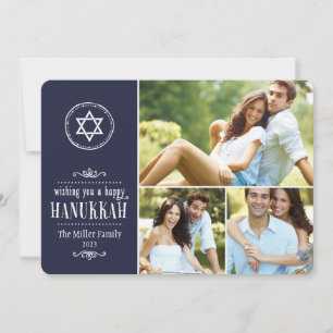 Festiva Tarjeta Hanukkah para Collage de fotos familiar