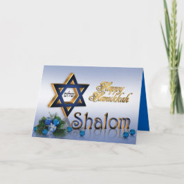 Festiva Tarjeta Hanukkah Star of David Shalom
