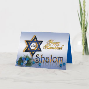 Festiva Tarjeta Hanukkah Star of David Shalom