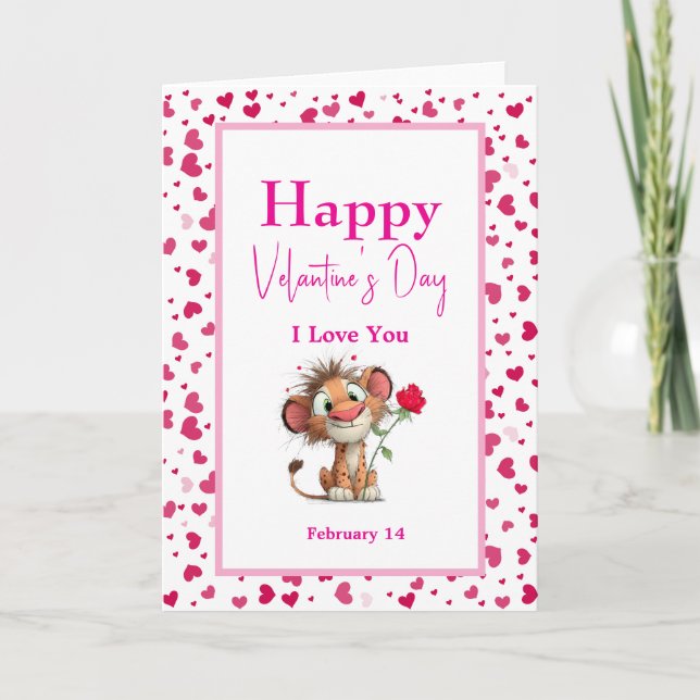 Festiva Tarjeta Happy Valentine's Day (Anverso)