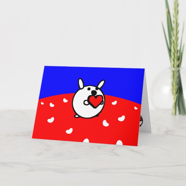 Festiva Tarjeta HEART BUNNY (Anverso)