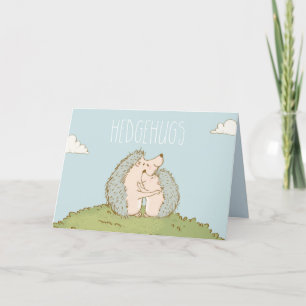 Festiva Tarjeta Hedgehugs