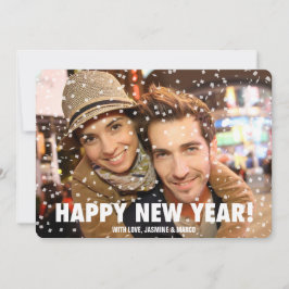 Festiva Tarjeta horizontal Confetti Overlay Happy New Year