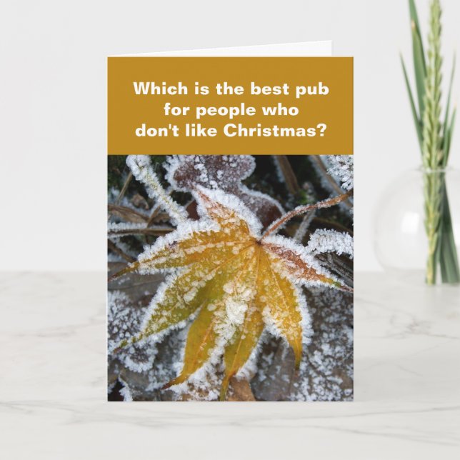 Festiva Tarjeta Humbug de barras (Anverso)