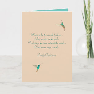 Festiva Tarjeta Hummingbird Hope