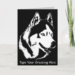 Festiva Tarjeta Husky Siberiana / Tarjeta Malamute Alaskan