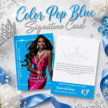 Tarjeta Impresa con Autógrafo de Concurso de Color