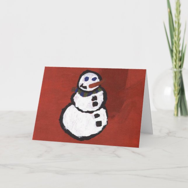 Festiva Tarjeta infantil Kaleidoscope - Snowman (Anverso)
