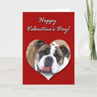 Festiva Tarjeta inglesa del bulldog del el día de San