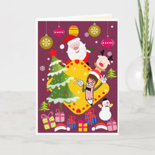 Festiva Tarjeta interactiva para niños Navidades