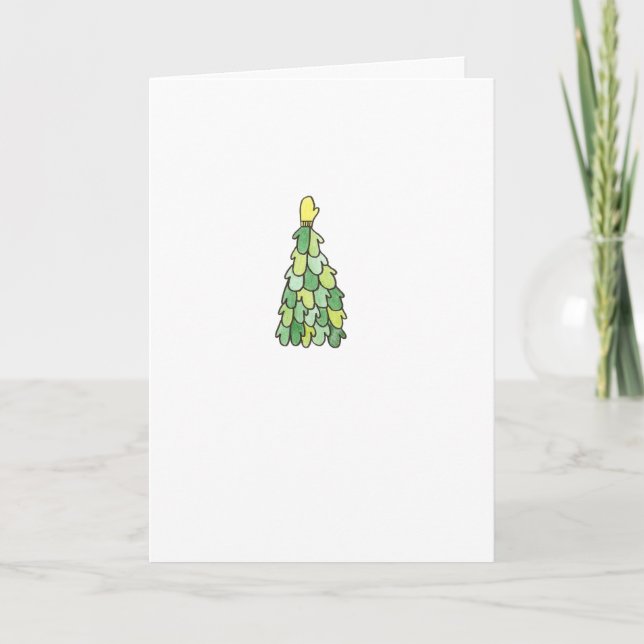 Festiva Tarjeta interior simple Mittens Blank (Anverso)