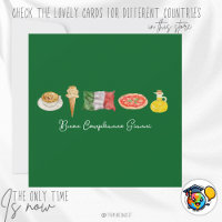 Tarjeta italiana de cumpleaños feliz, tarjeta Buon