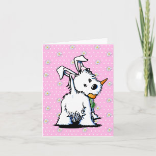 Festiva Tarjeta KiniArt Westie Easter Bummy