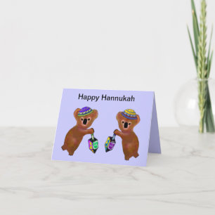 Festiva Tarjeta Koala Driedel Hannukah