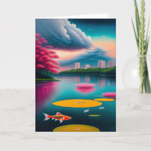 Festiva Tarjeta Koi Pond de Singapur
