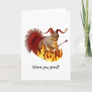 Festiva Tarjeta Krampus Squirrel