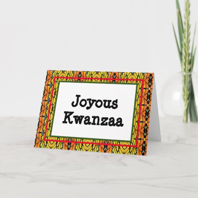 Festiva Tarjeta Kwanzaa - Joyous #10 (Anverso)