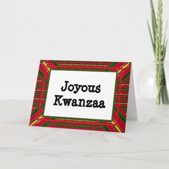 Festiva Tarjeta Kwanzaa - Joyous #12 (Anverso)