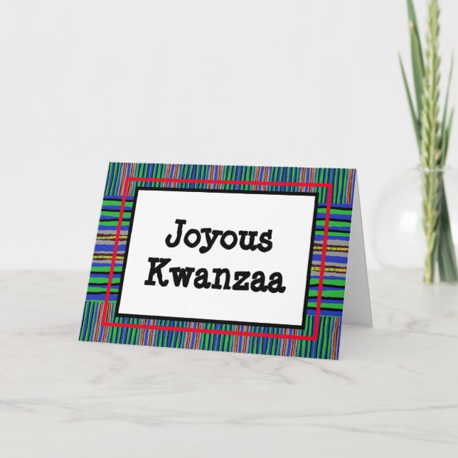 Festiva Tarjeta Kwanzaa - Joyous #13 (Anverso)