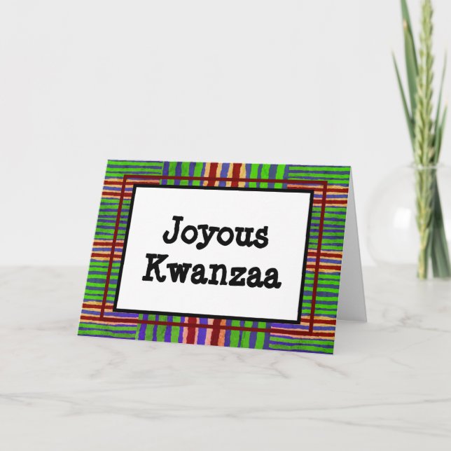 Festiva Tarjeta Kwanzaa - Joyous #14 (Anverso)