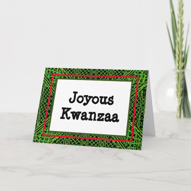 Festiva Tarjeta Kwanzaa - Joyous #8 (Anverso)