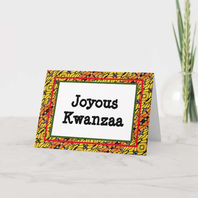 Festiva Tarjeta Kwanzaa - Joyous #9 (Anverso)