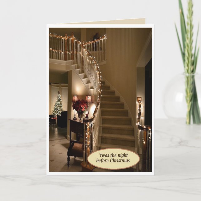 Festiva Tarjeta "La noche antes de los Navidades" con sobr (Anverso)