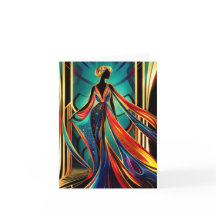 Tarjeta Lady Blank Art Deco