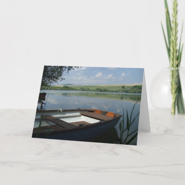 Festiva Tarjeta "Lago en Hungría" (Anverso)
