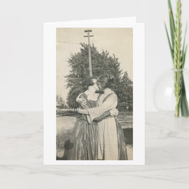 Festiva Tarjeta lesbiana del el día de San Valentín del (Anverso)