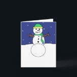 Festiva Tarjeta "Let It Snow"<br><div class="desc">Este animado muñeco de nieve expresa alegres sentimientos de invierno.</div>