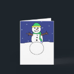 Festiva Tarjeta "Let It Snow"<br><div class="desc">Este animado muñeco de nieve expresa alegres sentimientos de invierno.</div>