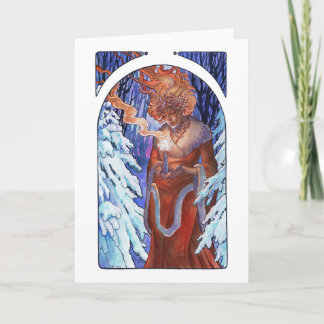 Festiva Tarjeta ligera de la diosa de Nouveau del arte del