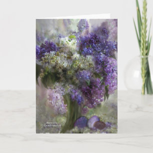 Festiva Tarjeta Lilacs de Pascua