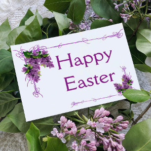 Festiva Tarjeta Lilacs Easter (Fuente Grande)