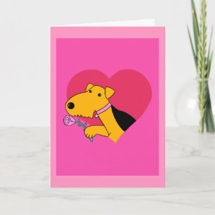 Festiva Tarjeta linda del día de San Valentín del perro de