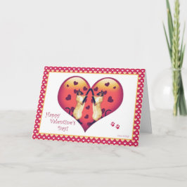 Festiva Tarjeta linda del el día de San Valentín del gato