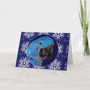 Festiva Tarjeta - Macaw decorativo del jacinto del día de