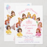 Tarjeta mágica de cumpleaños de princesa para niña