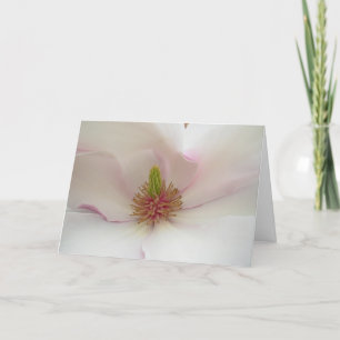 Festiva Tarjeta Magnolia con tarjeta de brillo blanco pers