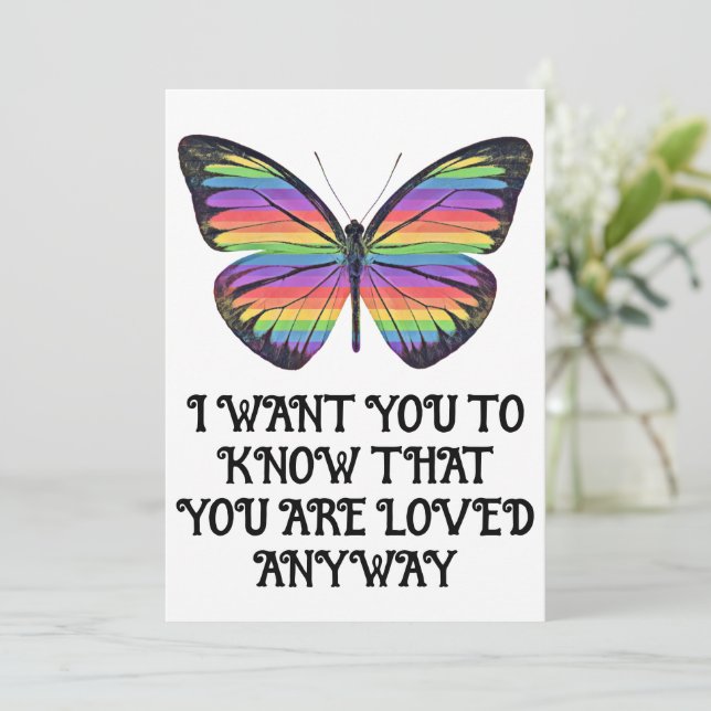 Festiva Tarjeta Mariposa Te Aman (Anverso de pie)