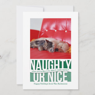 Festiva Tarjeta Mascota de Navidades traviesos o divertido