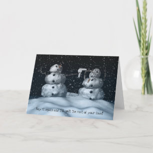Festiva Tarjeta media de Snowman