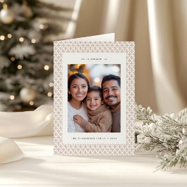 Festiva Tarjeta mínima de Navidades de copos de nieve marr