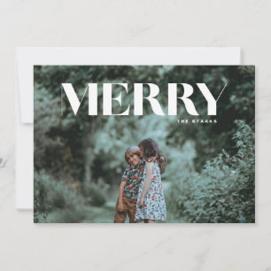 Festiva Tarjeta mínima de Navidades de fotos completas de