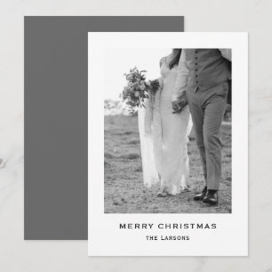 Festiva Tarjeta minimalista de Navidades grises modernos