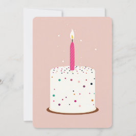 Festiva Tarjeta minimalista de pastelería de cumpleaños -