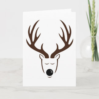 Festiva Tarjeta minimalista del día de fiesta del reno