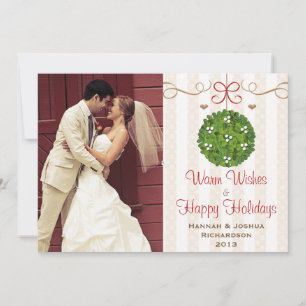 Festiva Tarjeta Mistletoe Photo Navidades